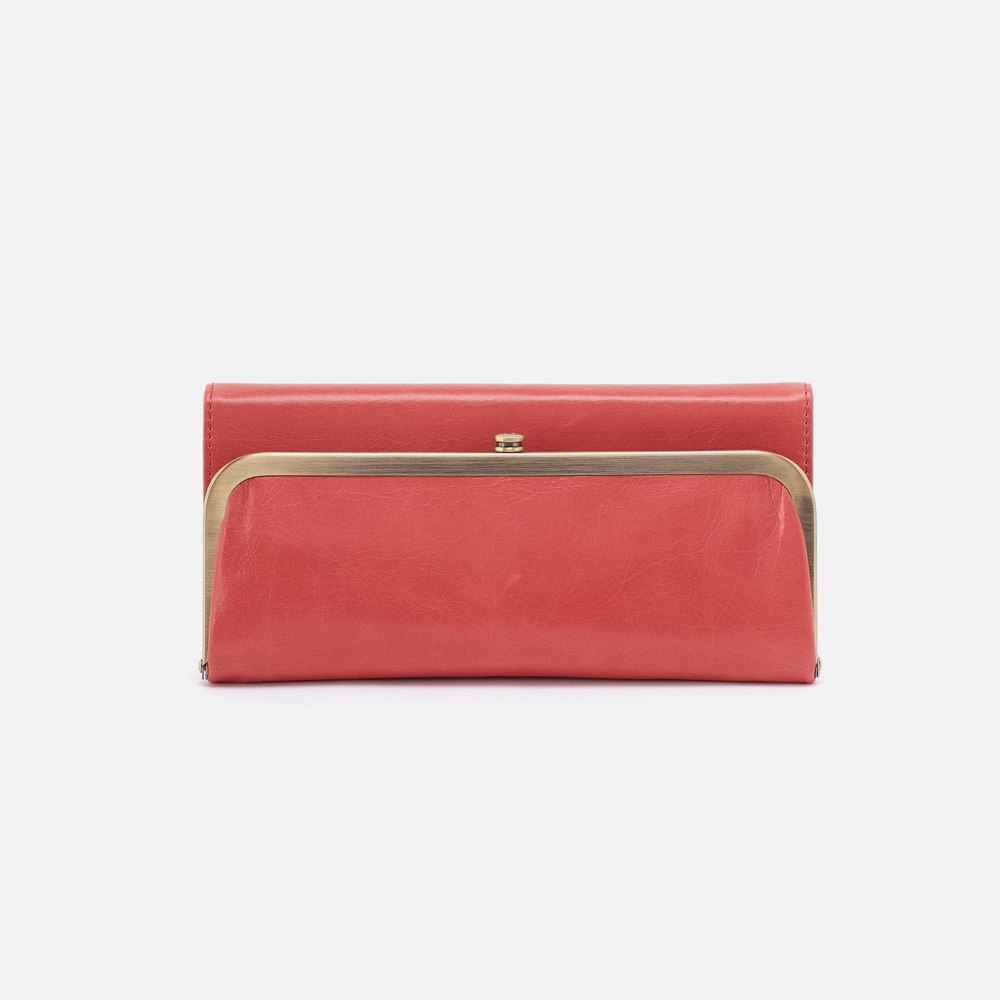 Hobo | Rachel Continental Wallet in Polished Leather - Cherry Blossom