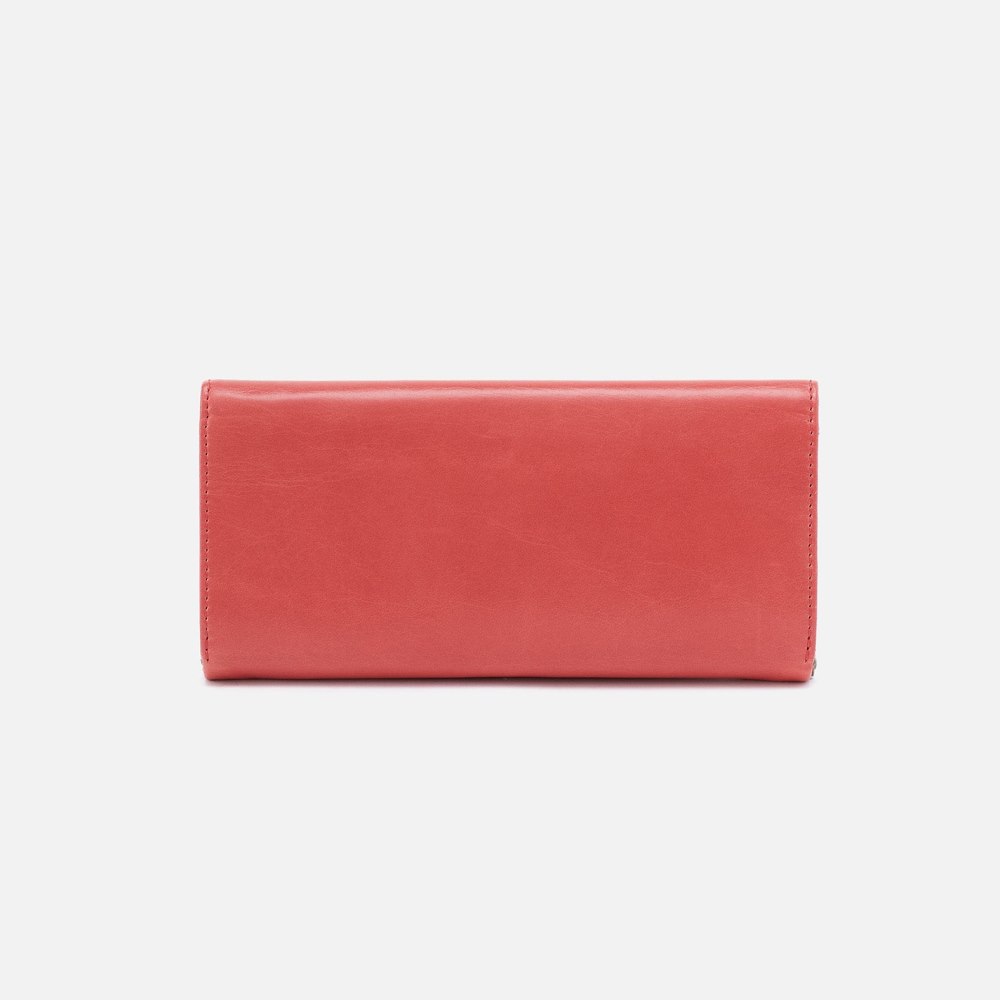 Hobo | Rachel Continental Wallet in Polished Leather - Cherry Blossom