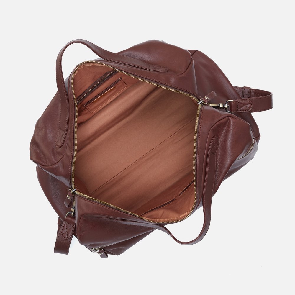 Hobo | Men's Duffle Bag in Silk Napa Leather - Brown