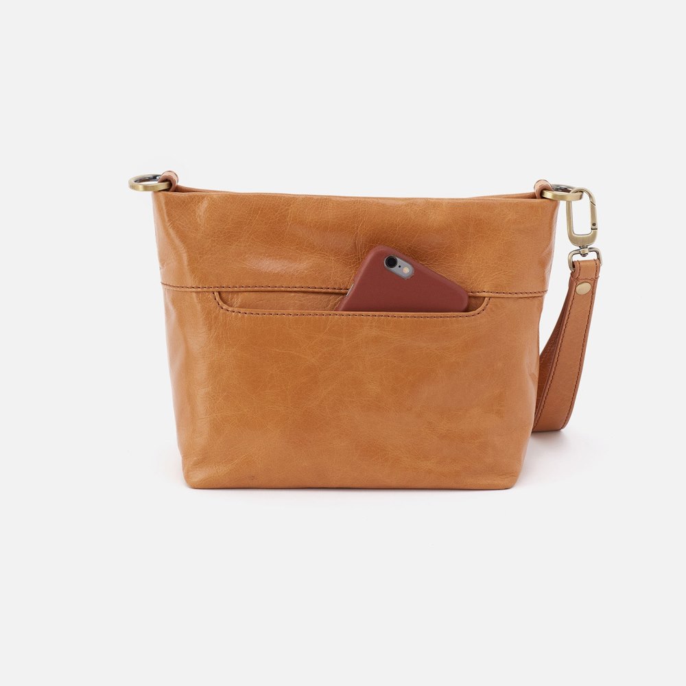 Hobo | Ashe Crossbody in Polished Leather - Natural