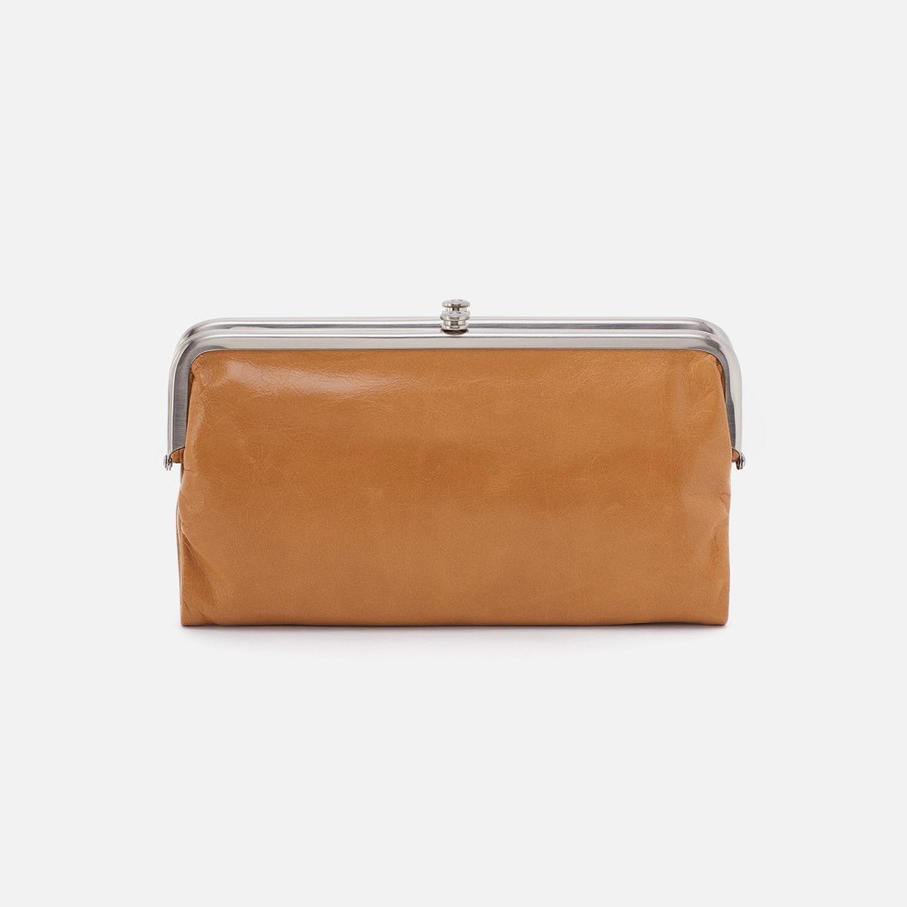 Hobo | Lauren Clutch-Wallet in Polished Leather - Natural