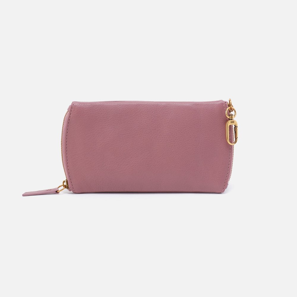 Hobo | Spark Double Eyeglass Case in Pebbled Leather - Mauve - Click Image to Close