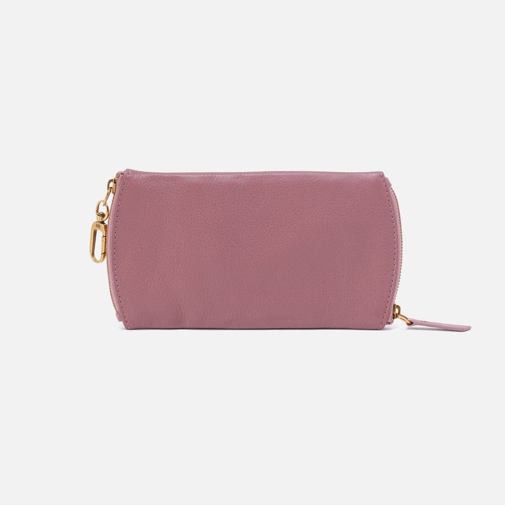 Hobo | Spark Double Eyeglass Case in Pebbled Leather - Mauve