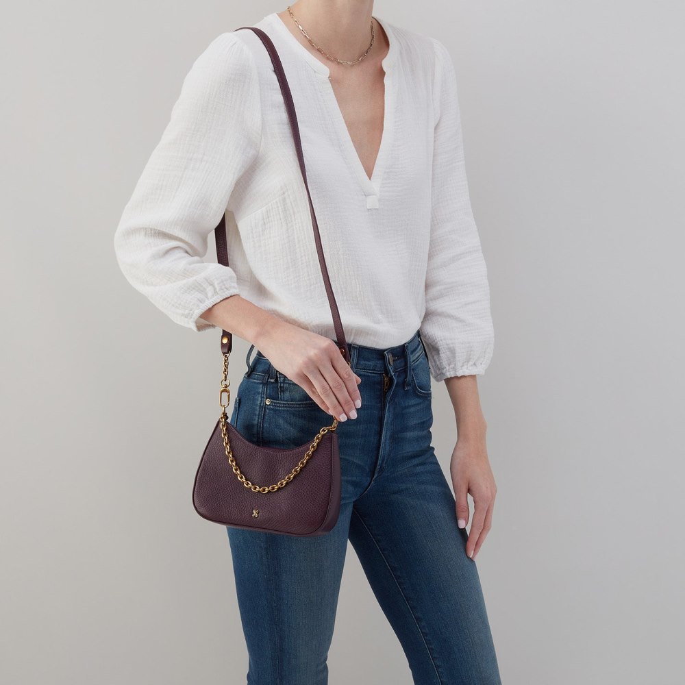 Hobo | Rosa Crossbody in Pebbled Leather - Ruby Wine