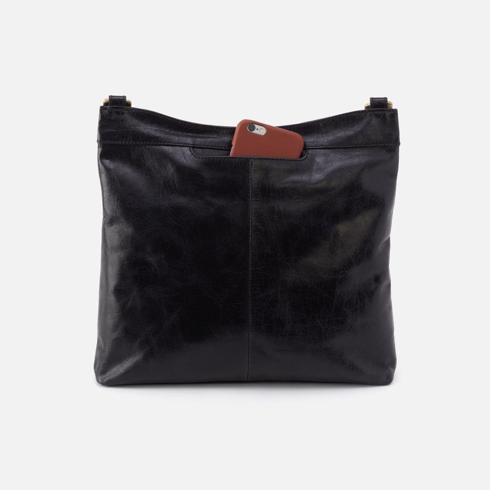 Hobo | Cambel Large Crossbody in Polished Leather - Black