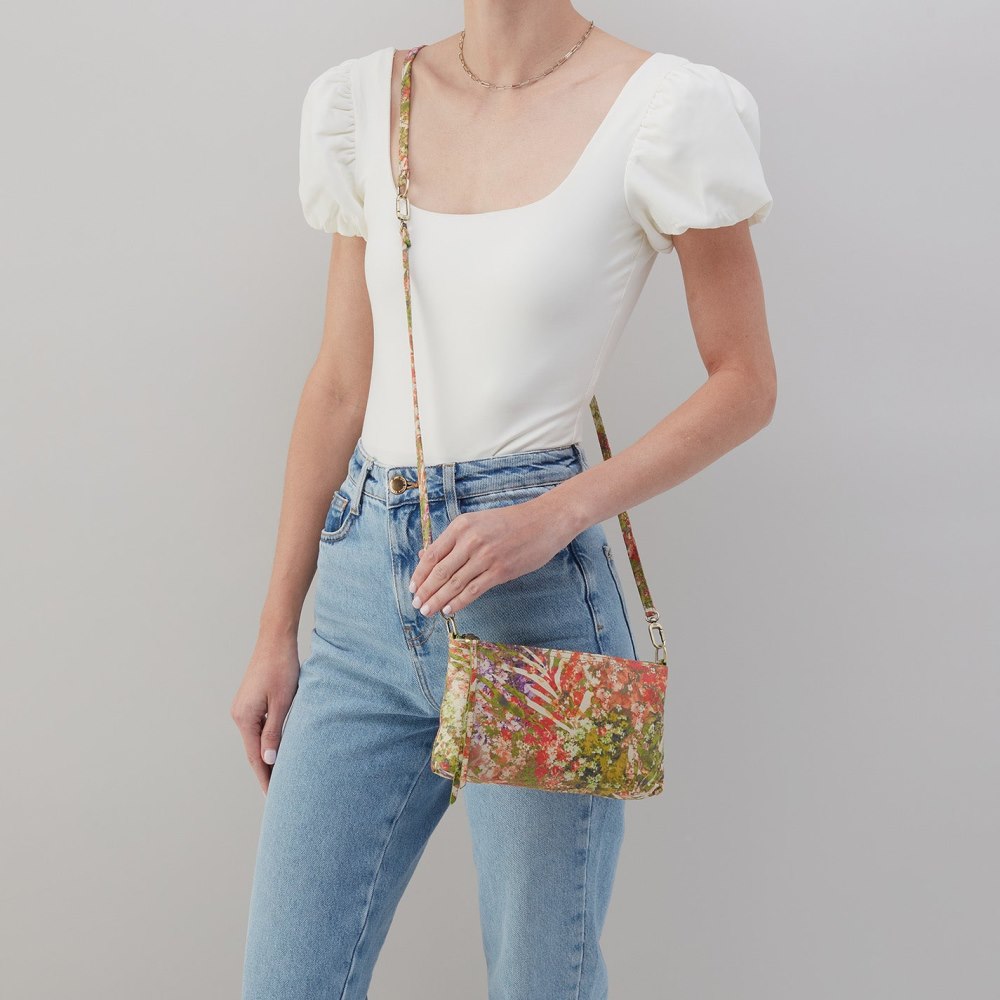 Hobo | Darcy Crossbody in Printed Leather - Tropic Print