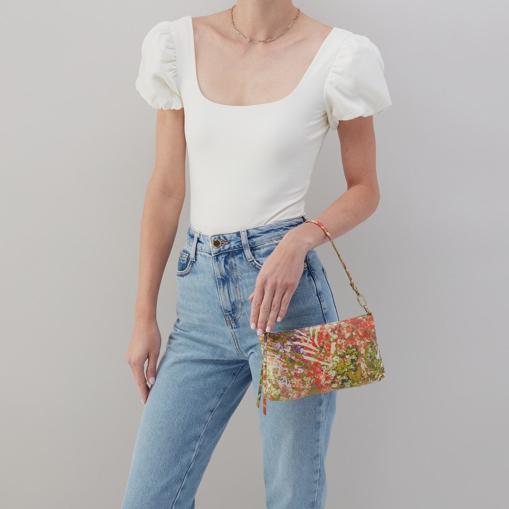 Hobo | Darcy Crossbody in Printed Leather - Tropic Print