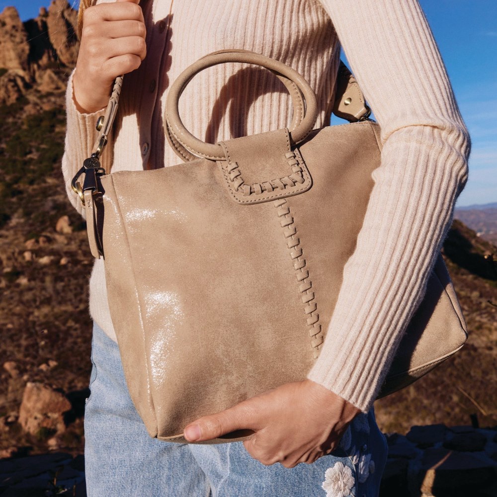 Hobo | Sheila Medium Satchel in Buffed Leather - Irish Creme