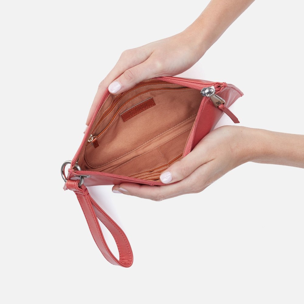 Hobo | Vida Wristlet in Polished Leather - Cherry Blossom