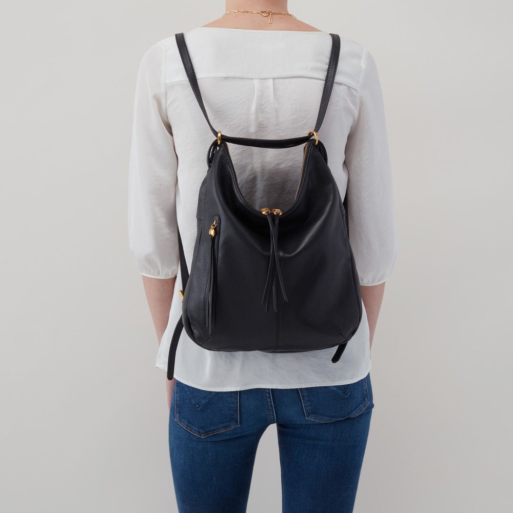 Hobo | Merrin Convertible Backpack in Pebbled Leather - Sage Leaf