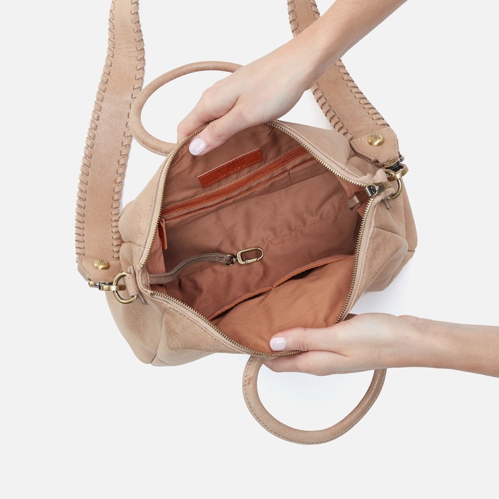 Hobo | Sheila Medium Satchel in Buffed Leather - Irish Creme