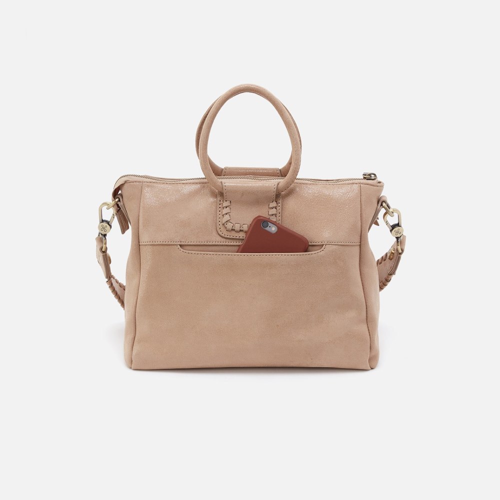 Hobo | Sheila Medium Satchel in Buffed Leather - Irish Creme