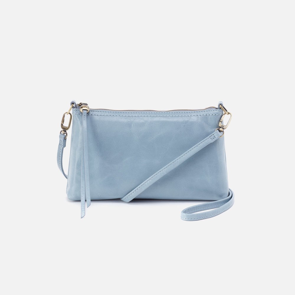 Hobo | Darcy Crossbody in Polished Leather - Cornflower