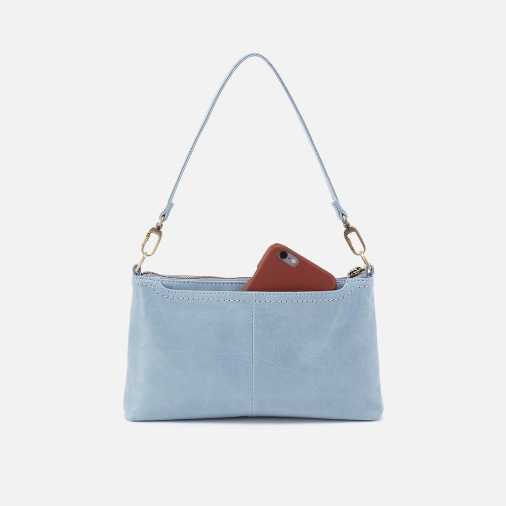 Hobo | Darcy Crossbody in Polished Leather - Cornflower