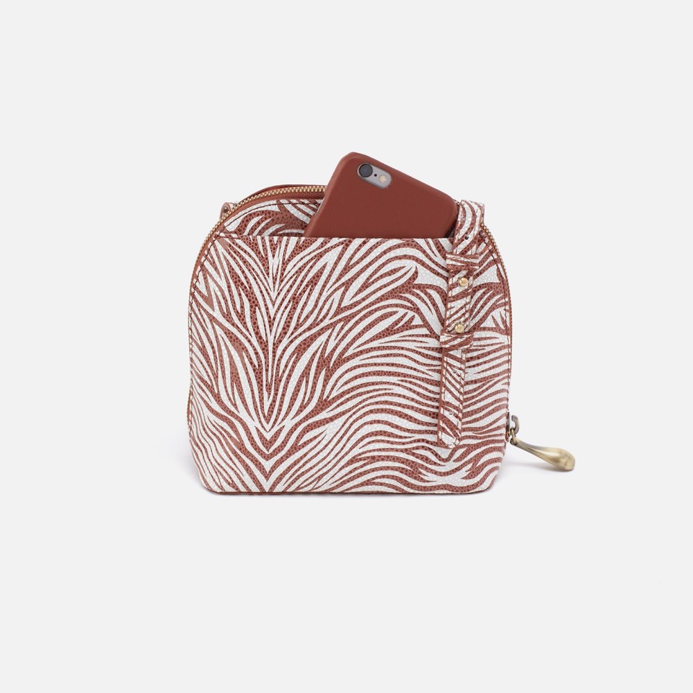 Hobo | Nash Crossbody in Printed Leather - Ginger Zebra