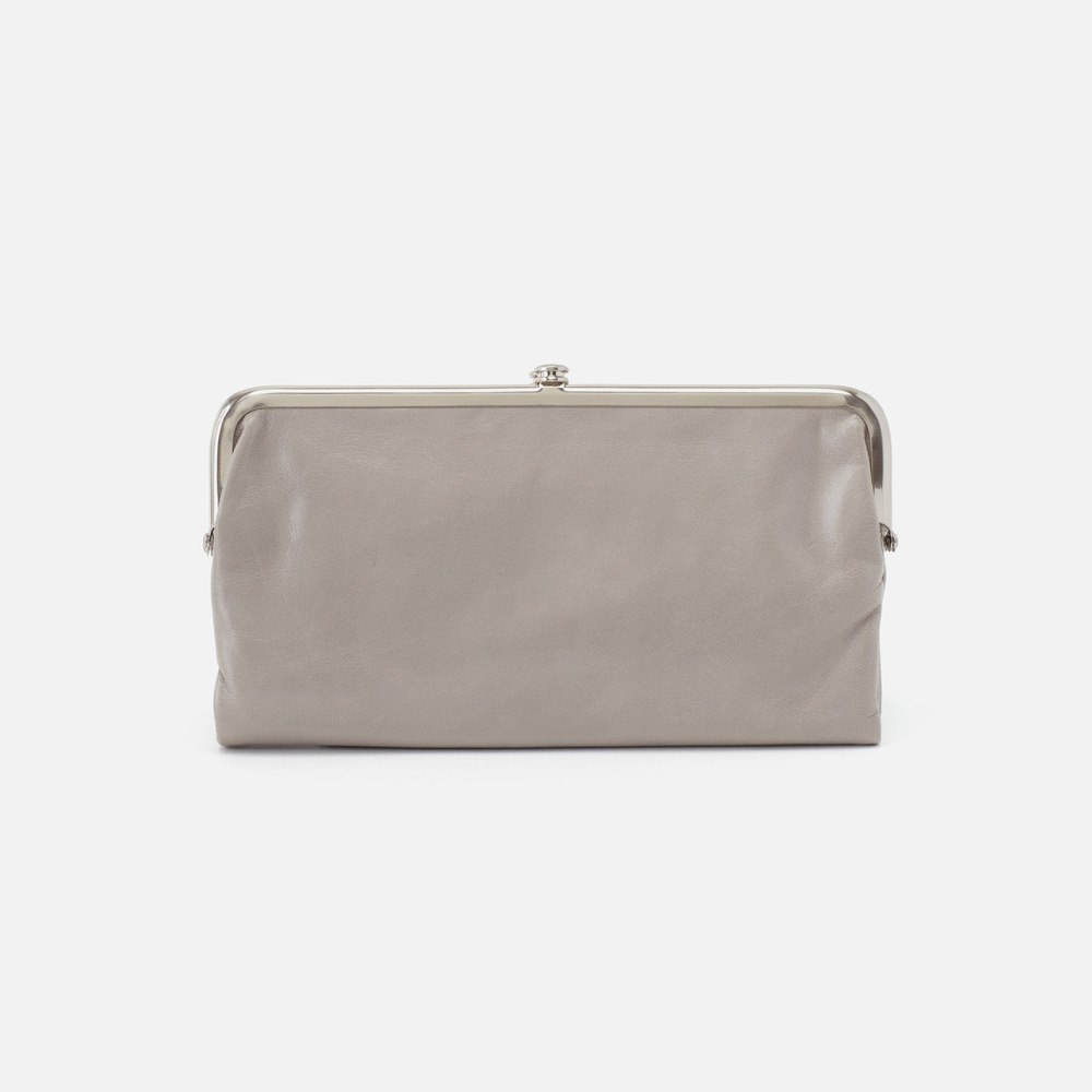 Hobo | Lauren Clutch-Wallet in Polished Leather - Driftwood