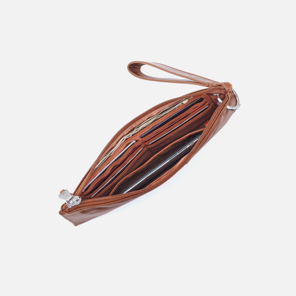 Hobo | Vida Wristlet in Printed Leather - Holiday Stripe