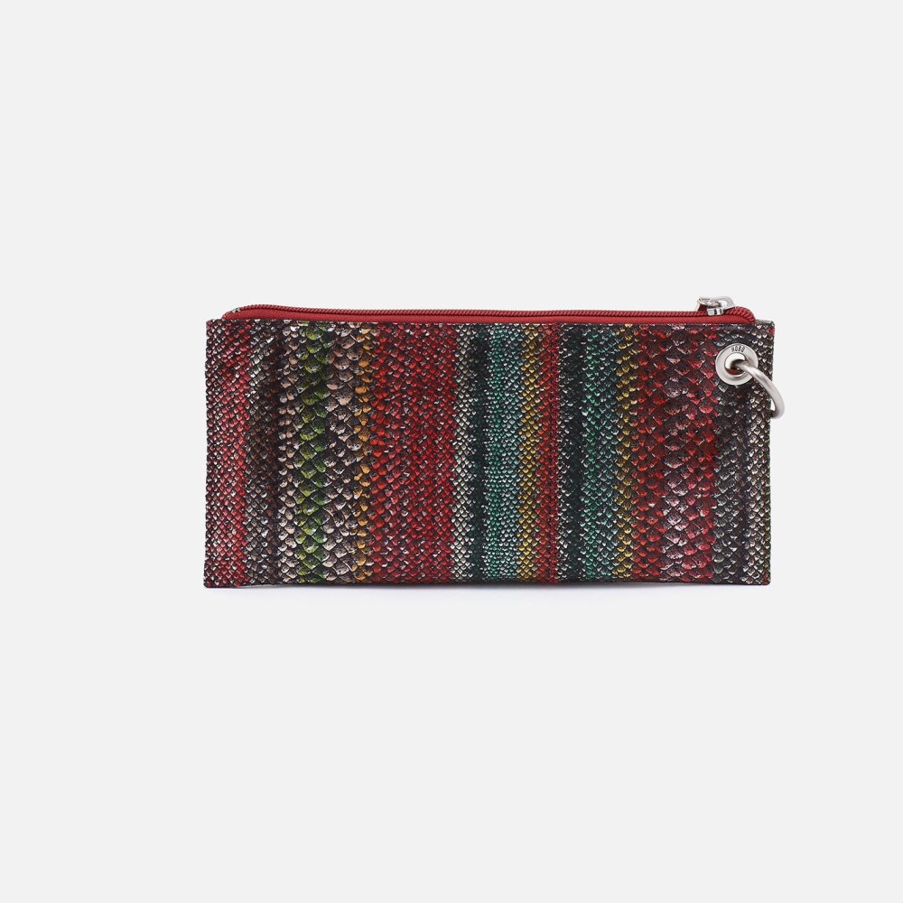 Hobo | Vida Wristlet in Printed Leather - Holiday Stripe