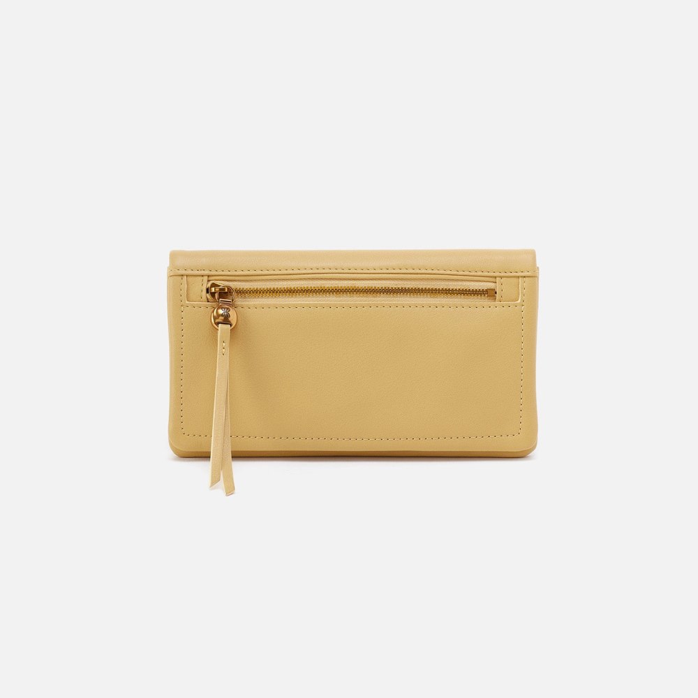 Hobo | Lumen Continental Wallet in Pebbled Leather - Flax