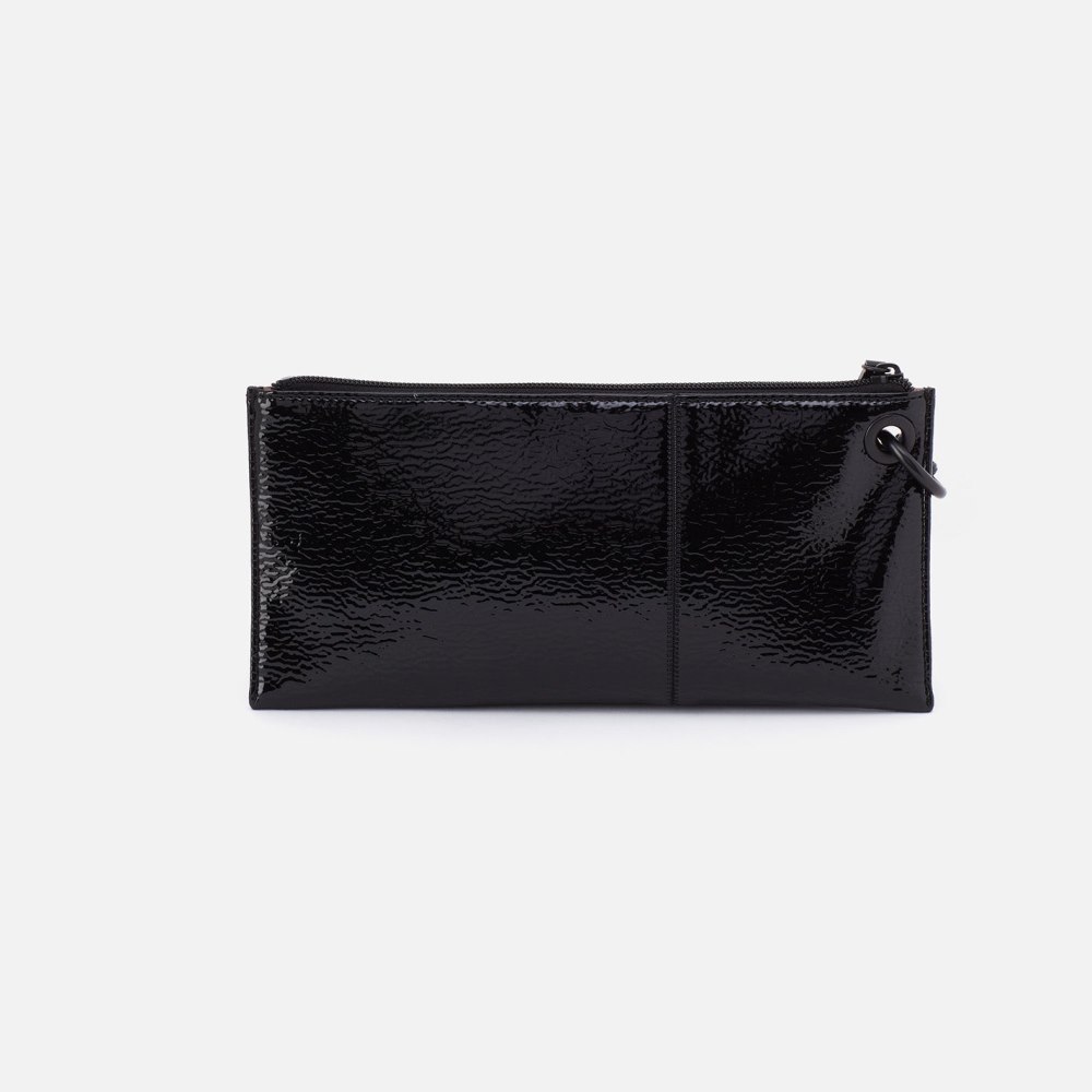 Hobo | Vida Wristlet in Pebbled Patent - Black