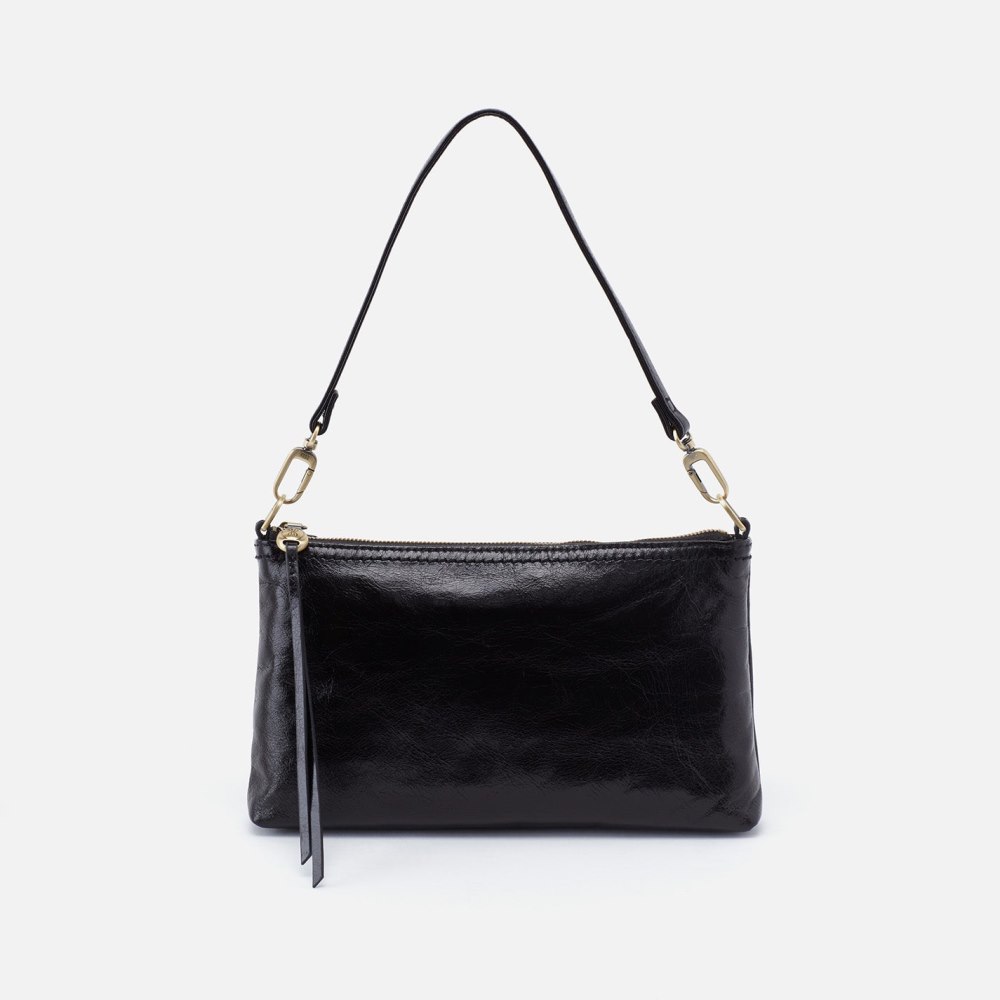 Hobo | Darcy Crossbody in Polished Leather - Black