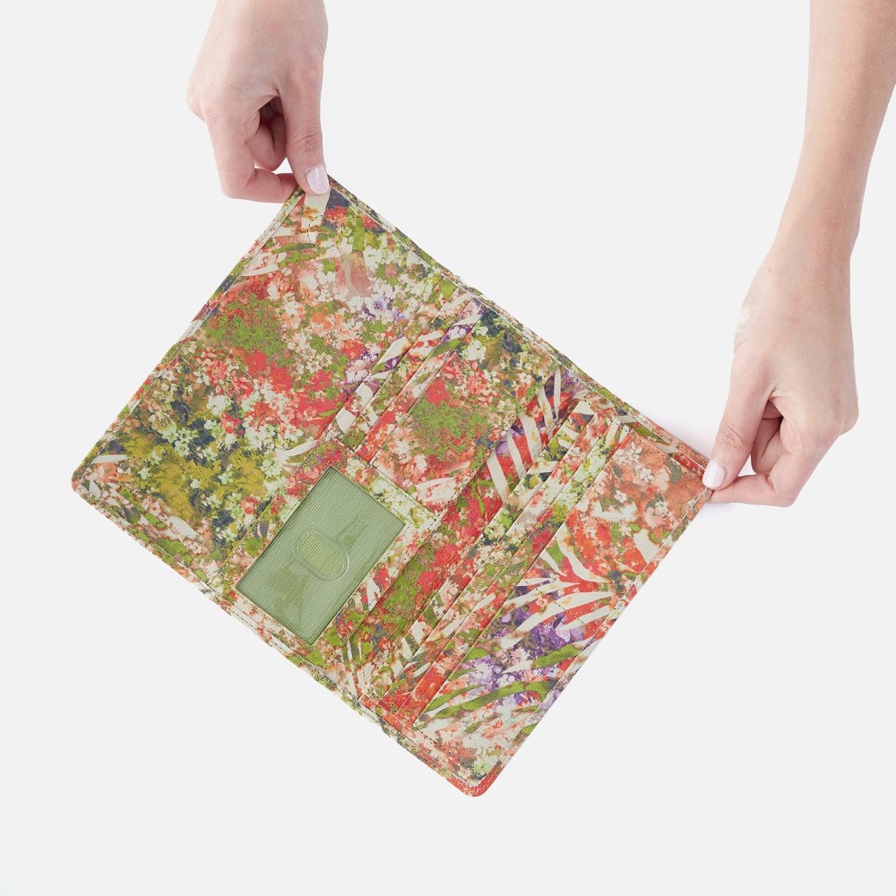 Hobo | Jill Large Trifold Wallet in Printed Leather - Tropic Print