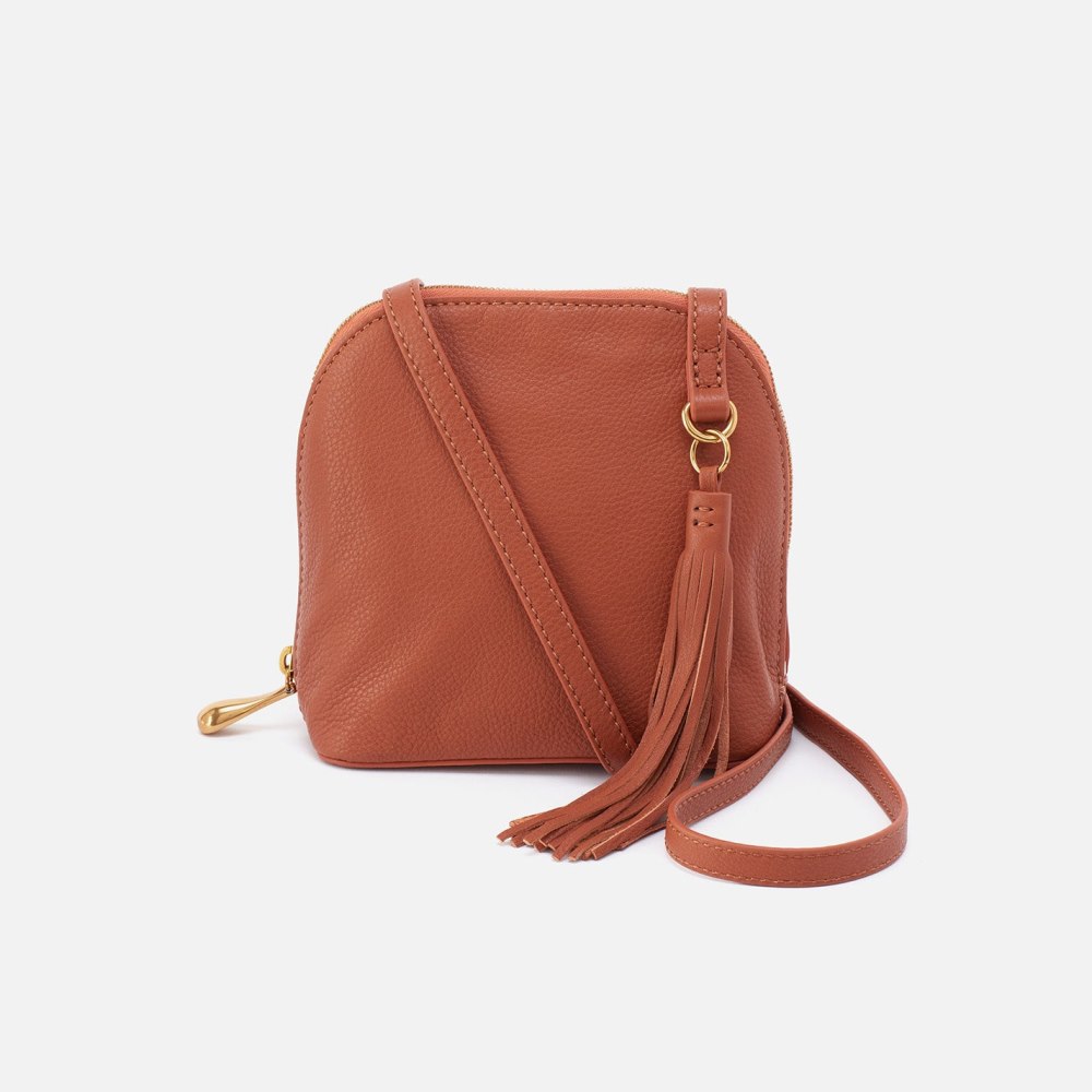 Hobo | Nash Crossbody in Pebbled Leather - Cognac - Click Image to Close