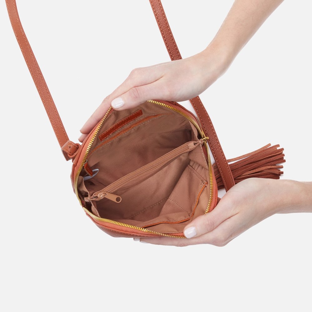 Hobo | Nash Crossbody in Pebbled Leather - Cognac