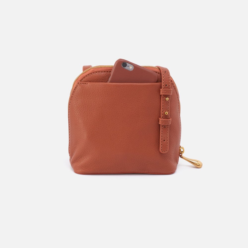 Hobo | Nash Crossbody in Pebbled Leather - Cognac