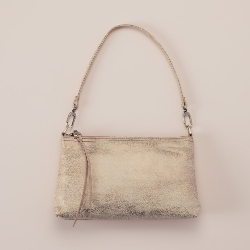 Hobo | Darcy Crossbody in Metallic Leather - Gold Leaf