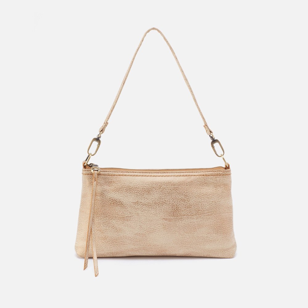 Hobo | Darcy Crossbody in Metallic Leather - Gold Leaf