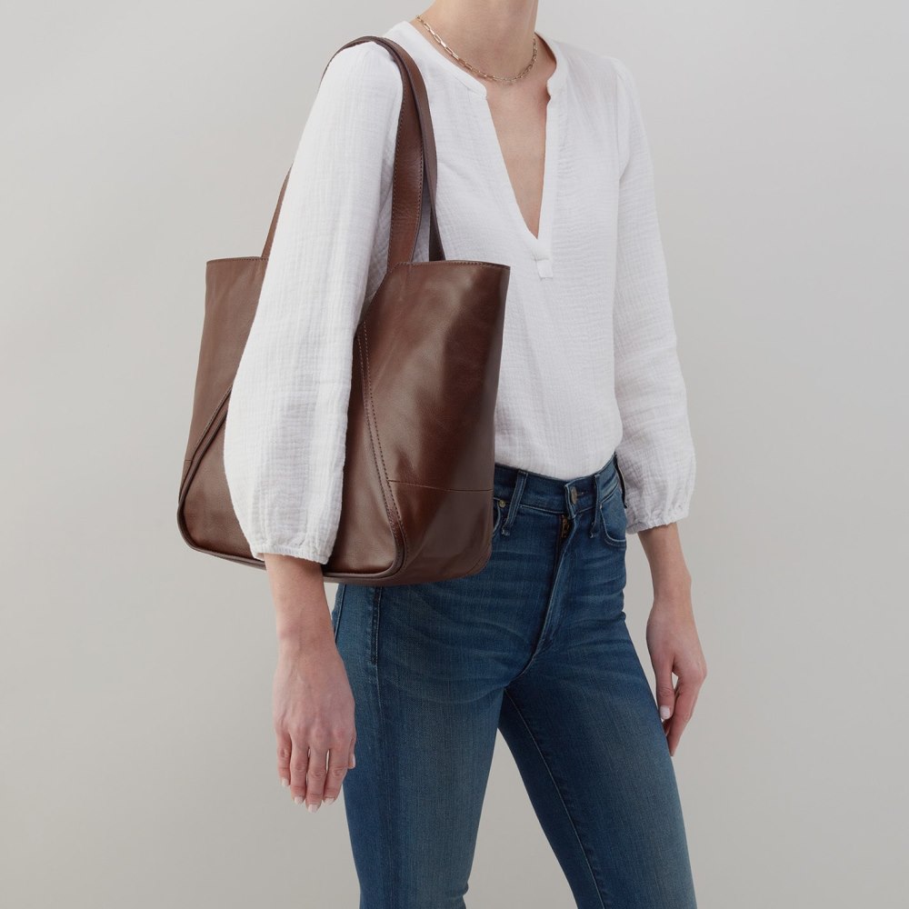 Hobo | Bellamy Medium Tote in Artisan Leather - Brown