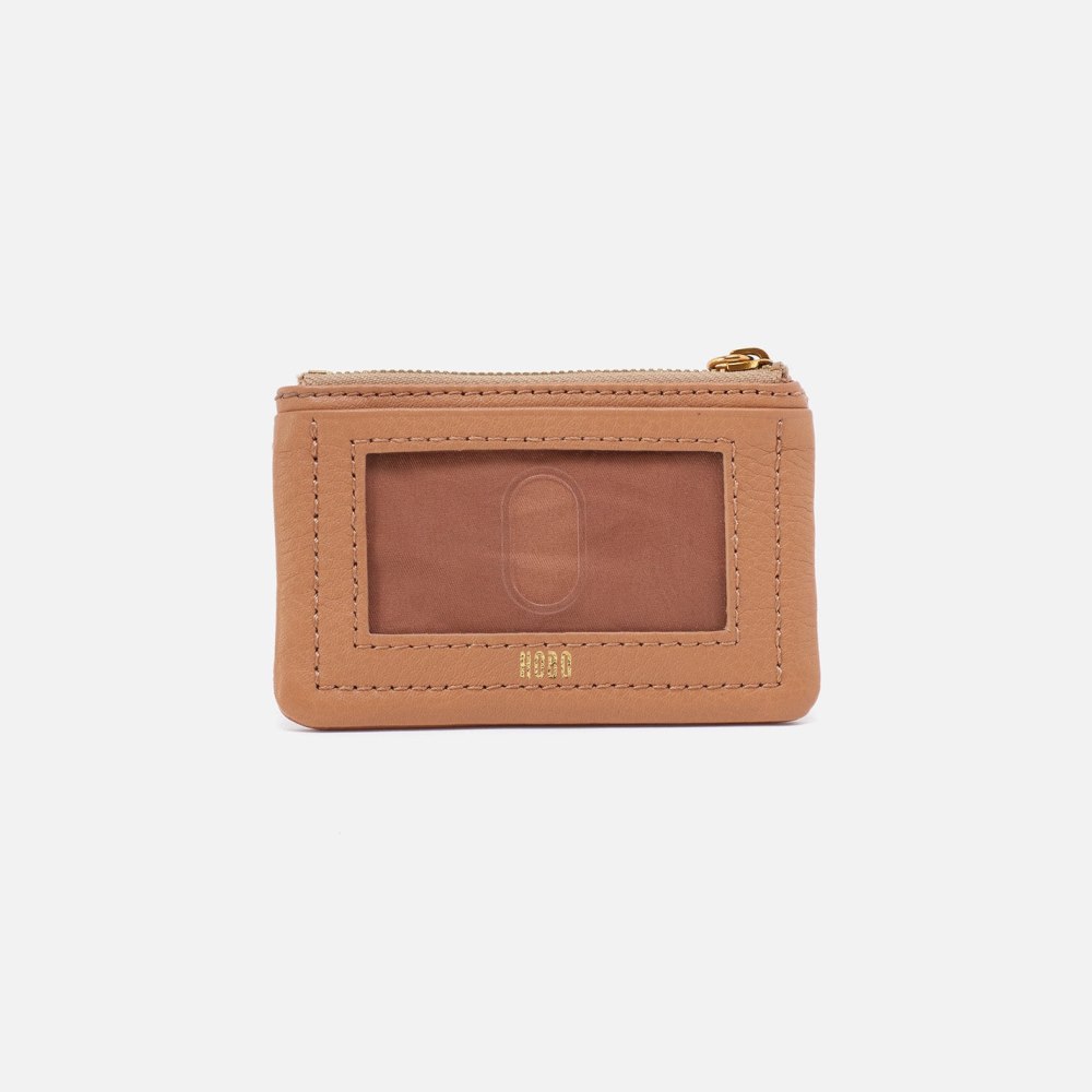 Hobo | Lumen Card Case in Pebbled Leather - Sandstorm