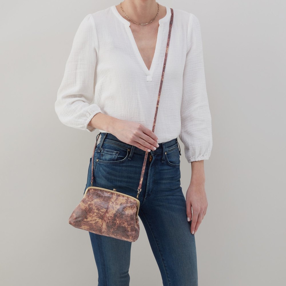 Hobo | Lana Crossbody in Printed Leather - Autumn Sky