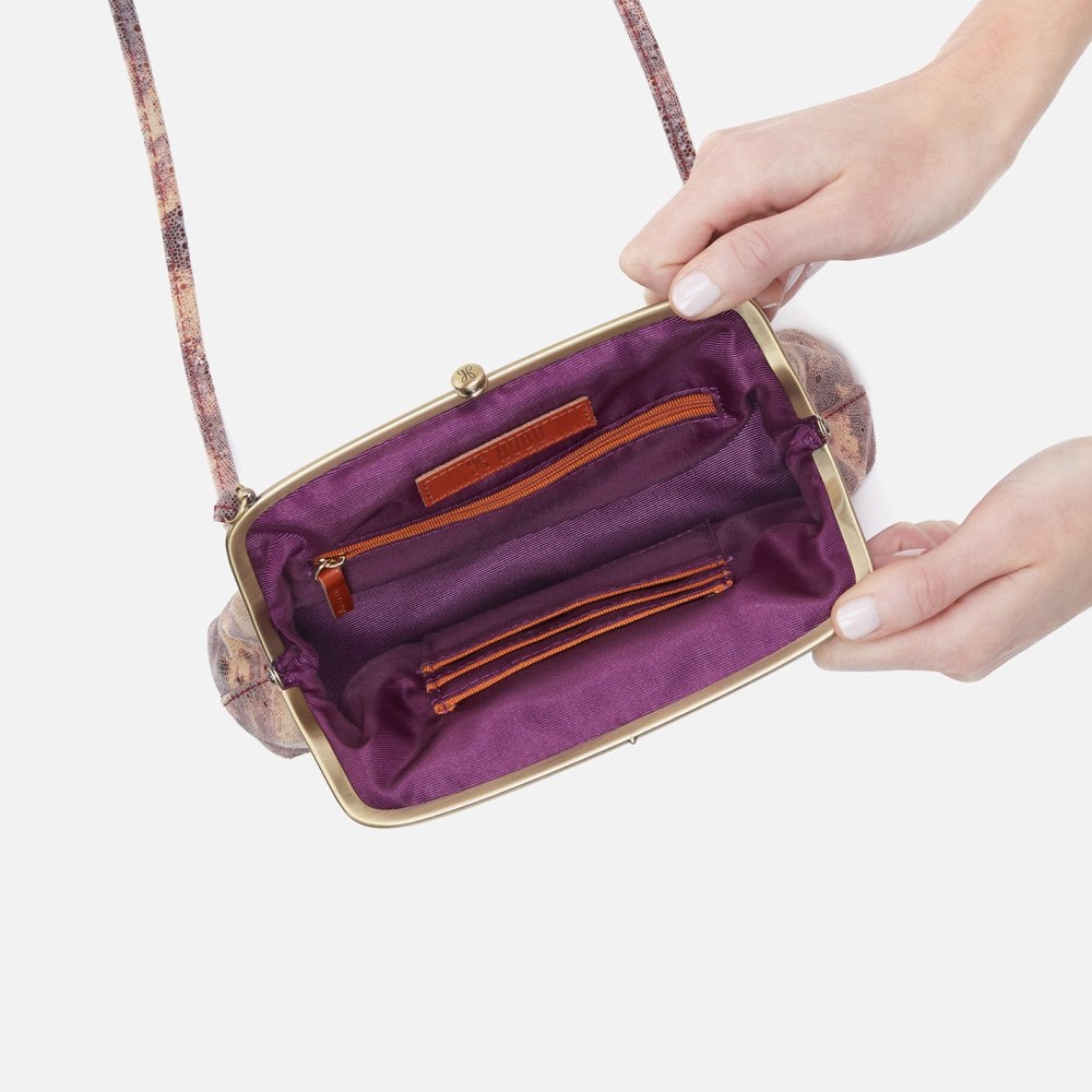 Hobo | Lana Crossbody in Printed Leather - Autumn Sky