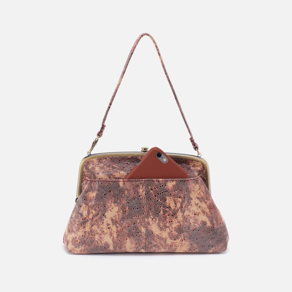 Hobo | Lana Crossbody in Printed Leather - Autumn Sky