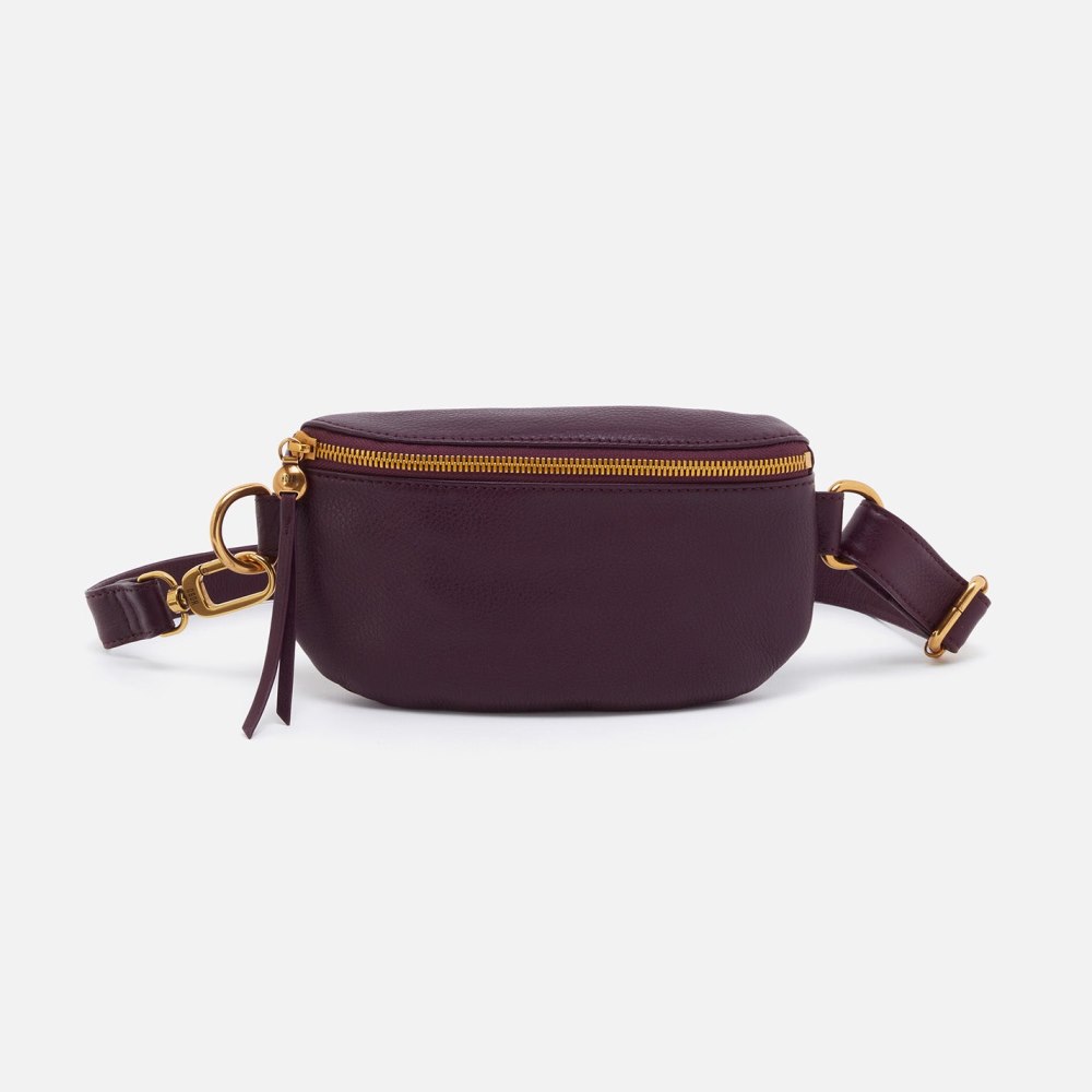 Hobo | Fern Belt Bag in Pebbled Leather - Ruby Wine - Click Image to Close