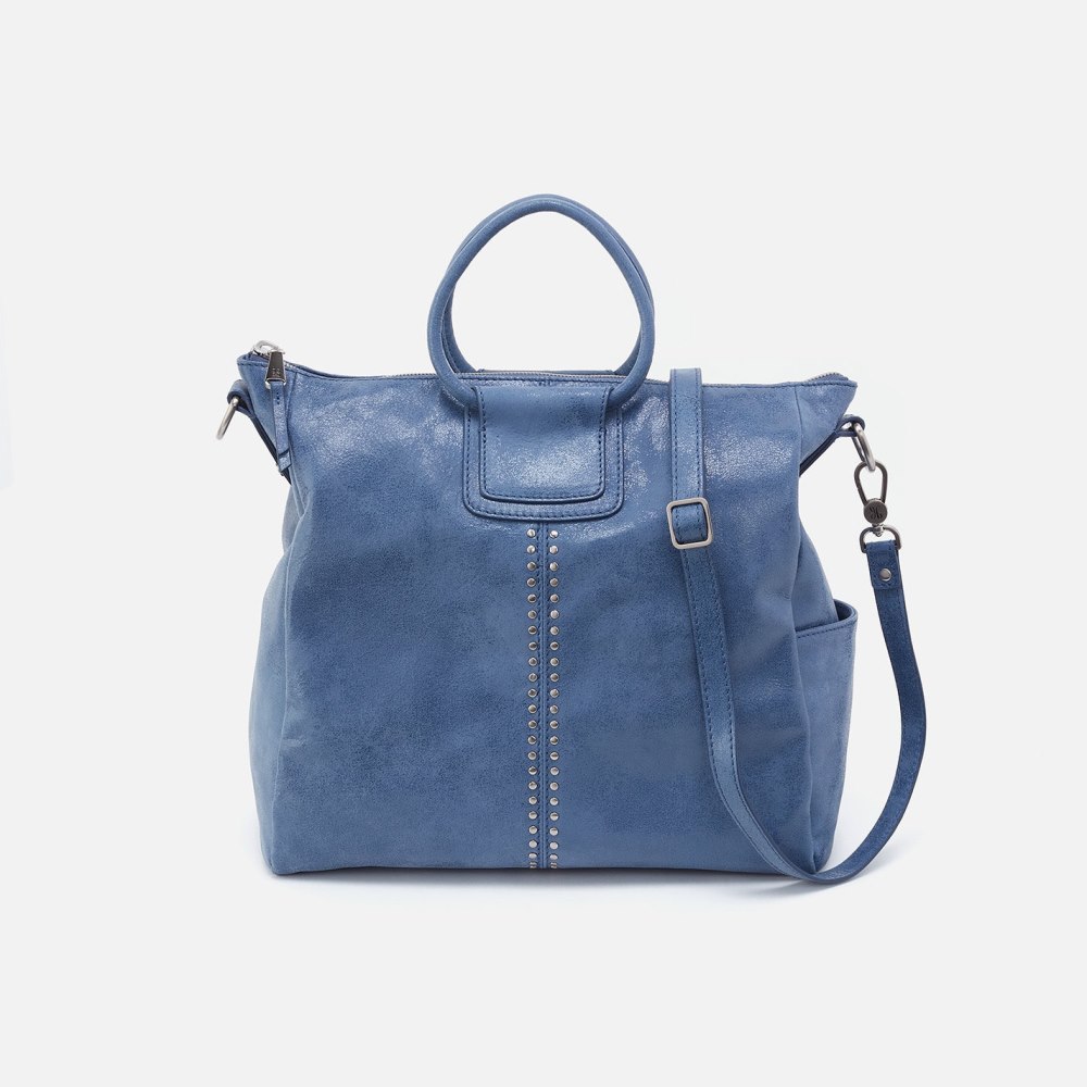 Hobo | Sheila Large Satchel in Buffed Leather - Azure - Click Image to Close