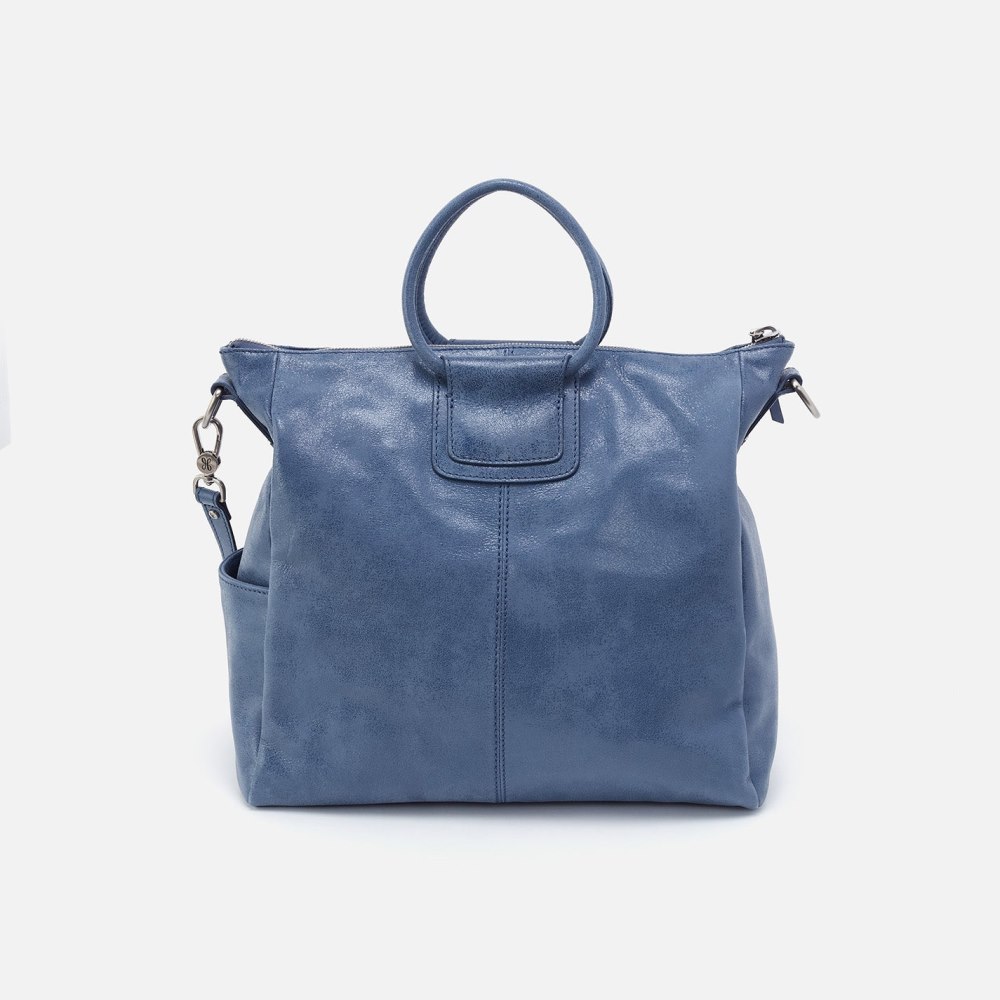 Hobo | Sheila Large Satchel in Buffed Leather - Azure