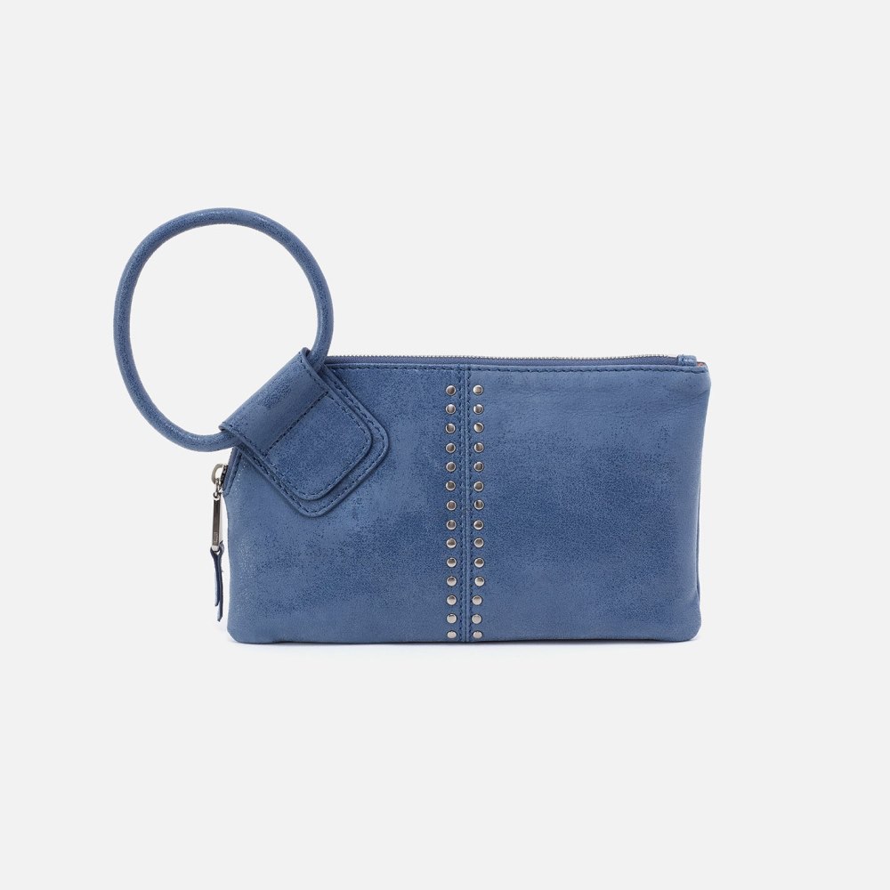 Hobo | Sable Wristlet in Buffed Leather - Azure - Click Image to Close