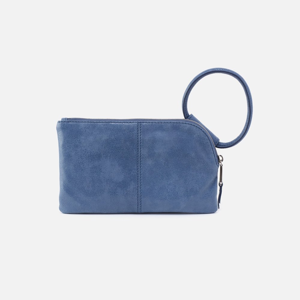 Hobo | Sable Wristlet in Buffed Leather - Azure