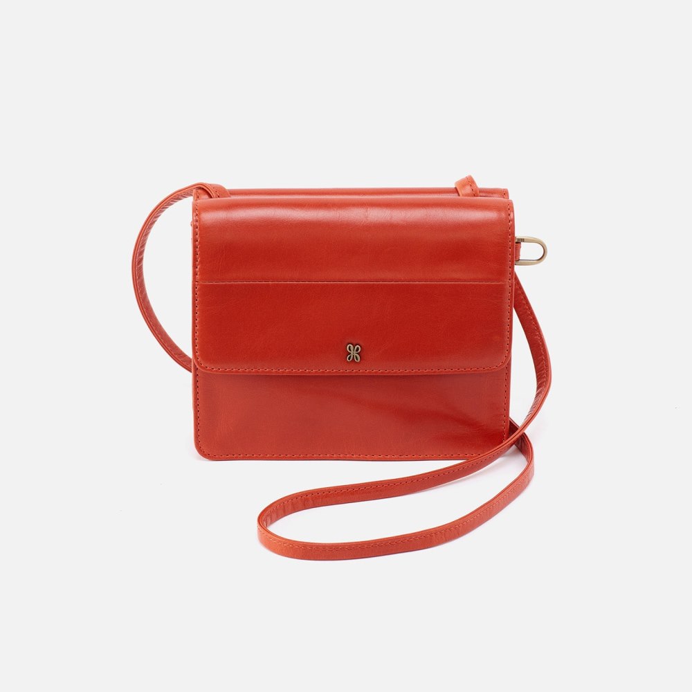 Hobo | Jill Wallet Crossbody in Polished Leather - Marigold - Click Image to Close