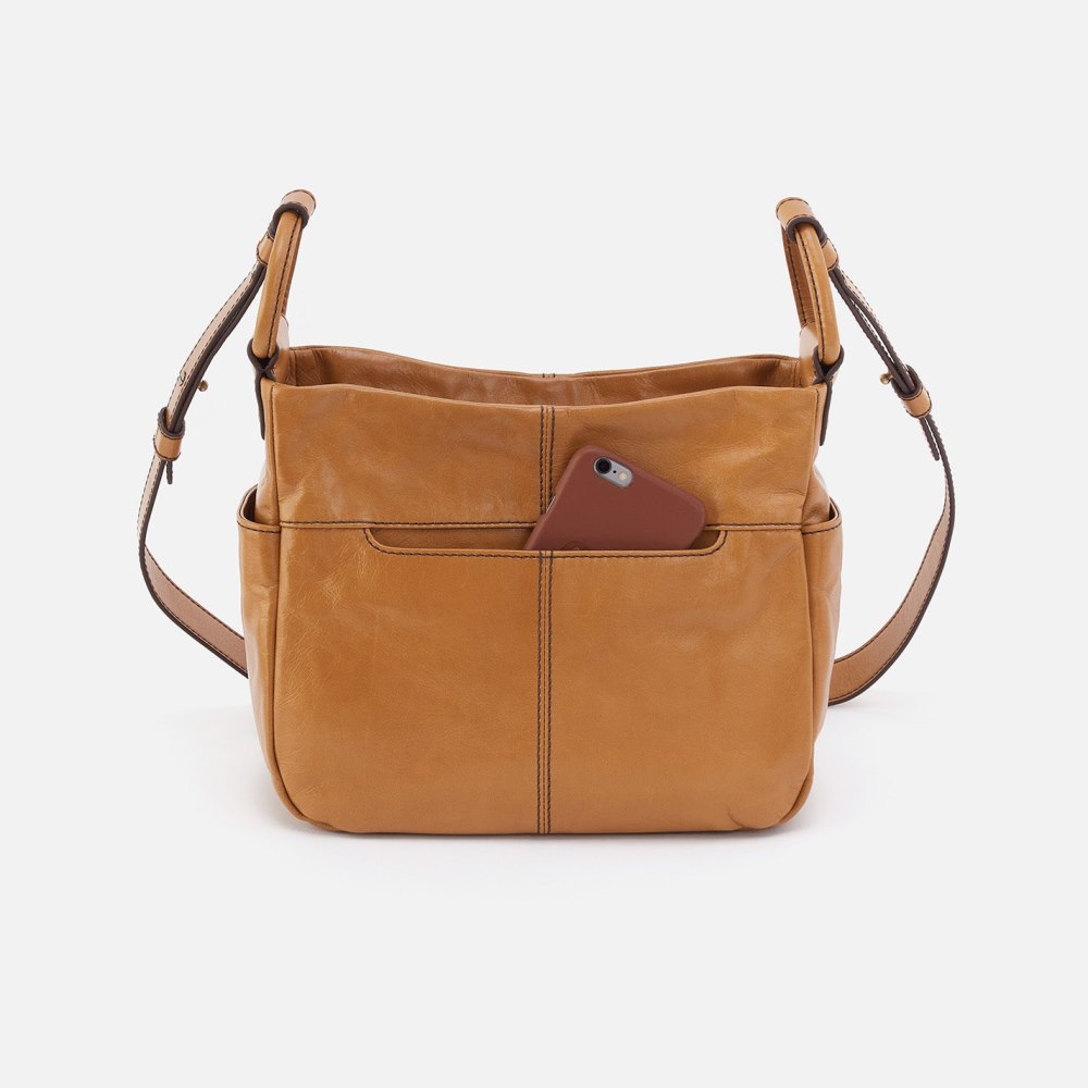 Hobo | Sheila Crossbody in Polished Leather - Natural