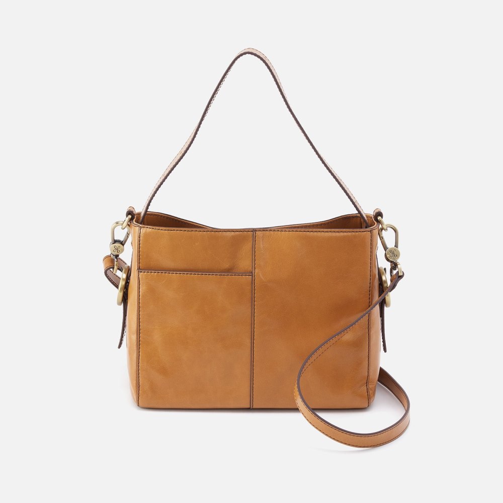 Hobo | Render Small Crossbody in Polished Leather - Natural - Click Image to Close