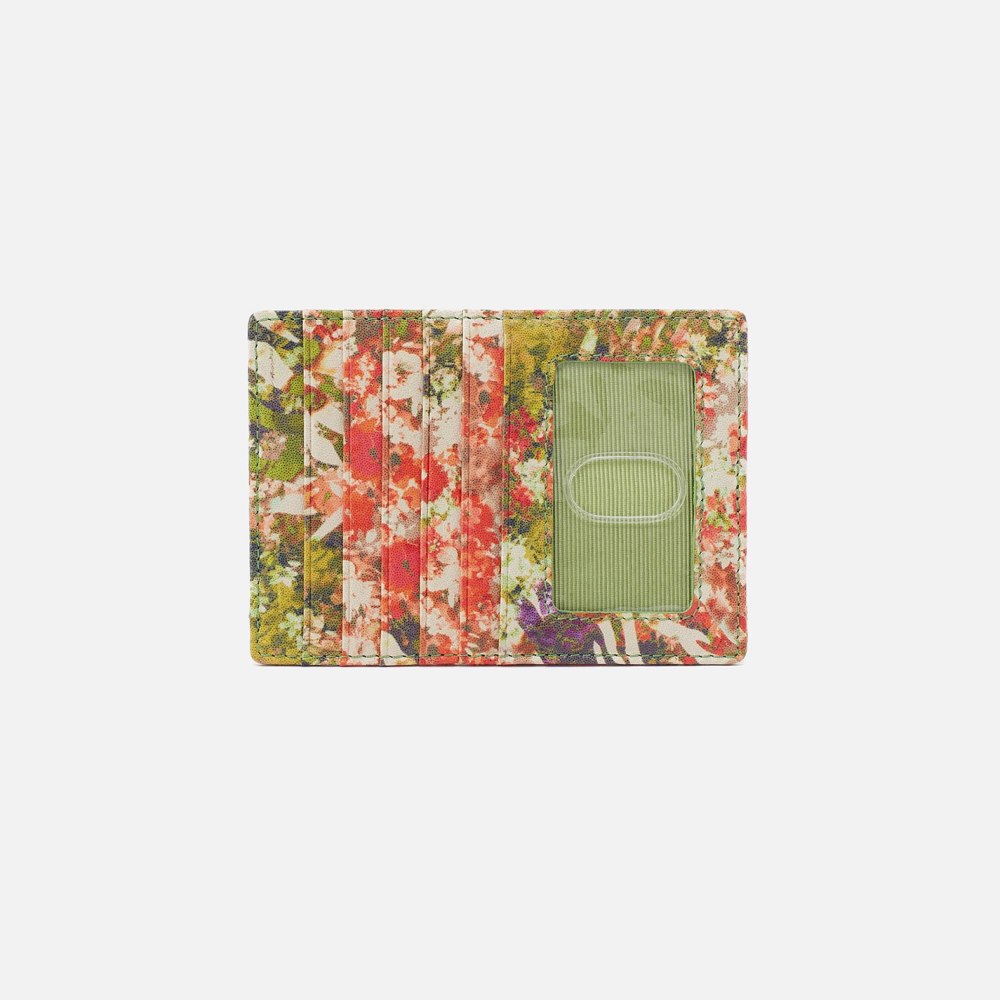 Hobo | Euro Slide Card Case in Printed Leather - Tropic Print