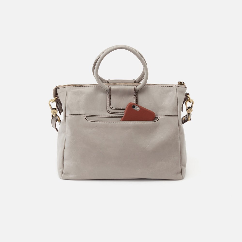 Hobo | Sheila Medium Satchel in Polished Leather - Driftwood