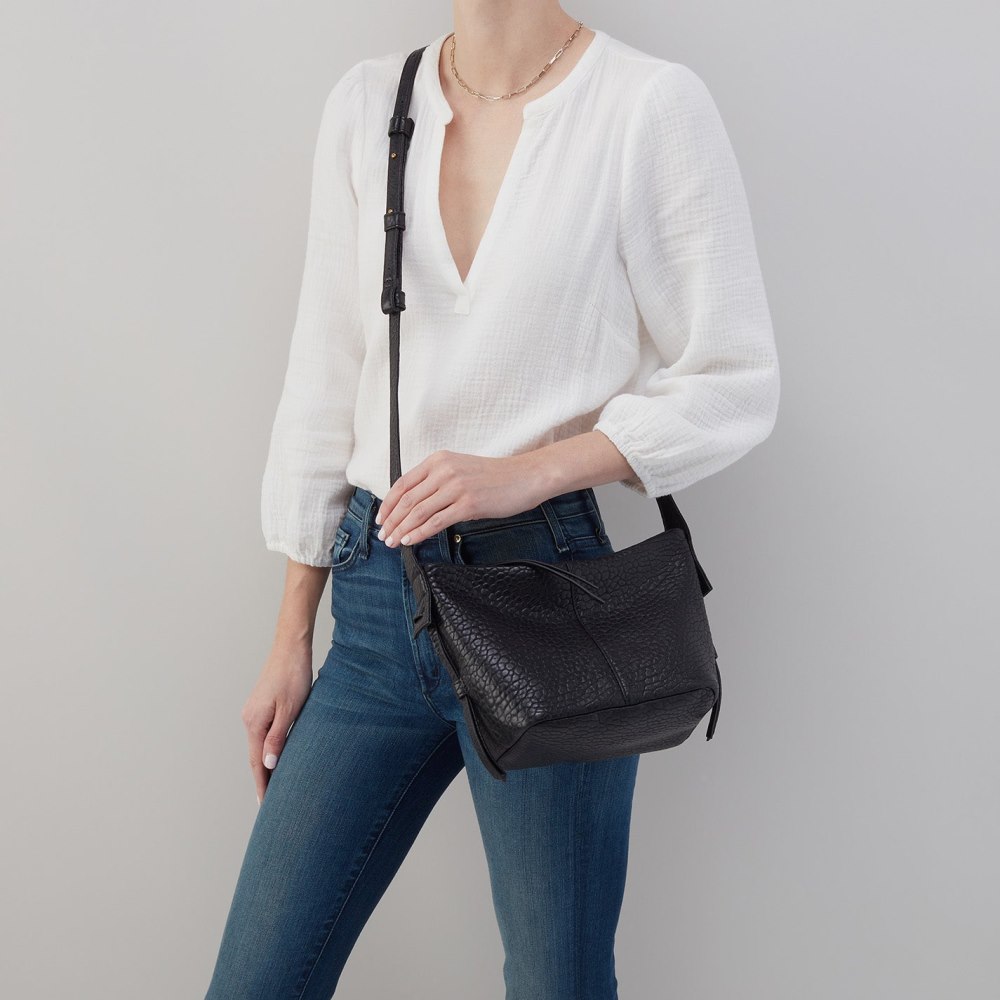 Hobo | Bonita Crossbody in Bubble Pebbled Leather - Black