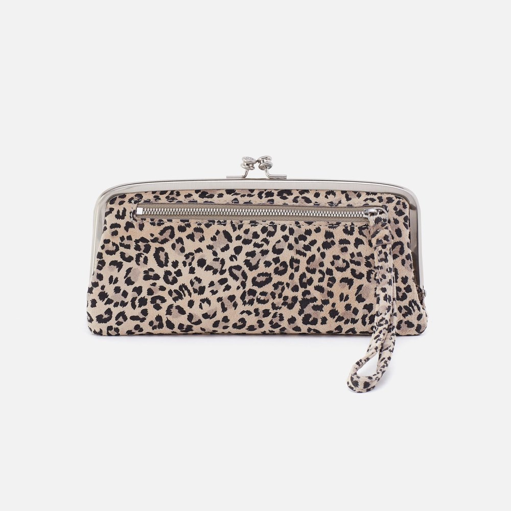 Hobo | Cora Large Frame Wallet in Printed Leather - Mini Leopard