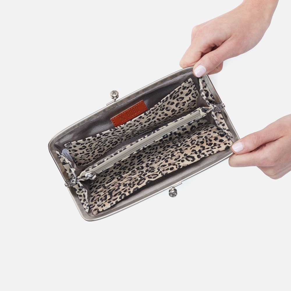 Hobo | Cora Large Frame Wallet in Printed Leather - Mini Leopard