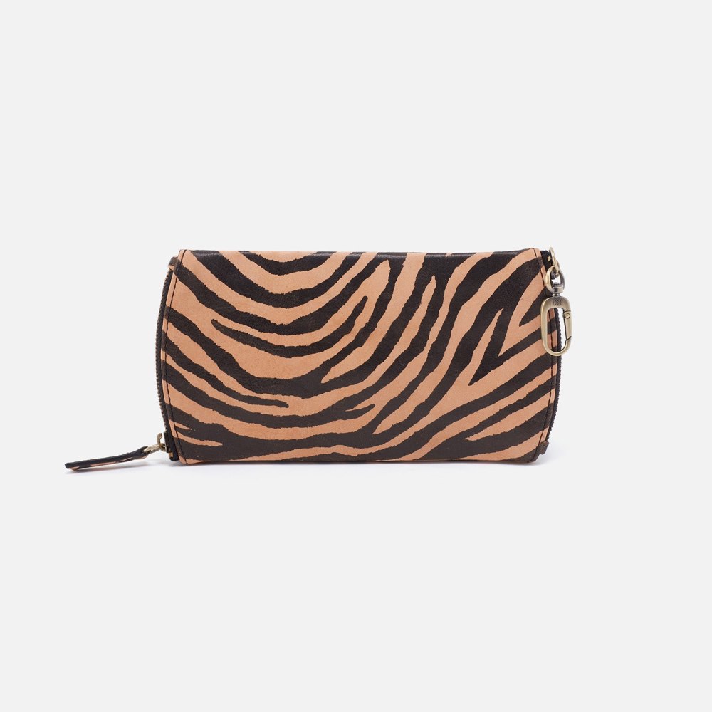 Hobo | Spark Double Eyeglass Case in Printed Leather - Zebra Stripes